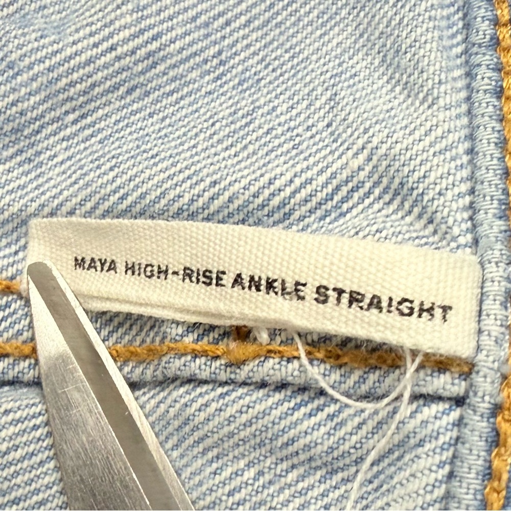 Rag & Bone Maya High-Rise Ankle Straight Jeans Button Fly - Picture 8 of 9